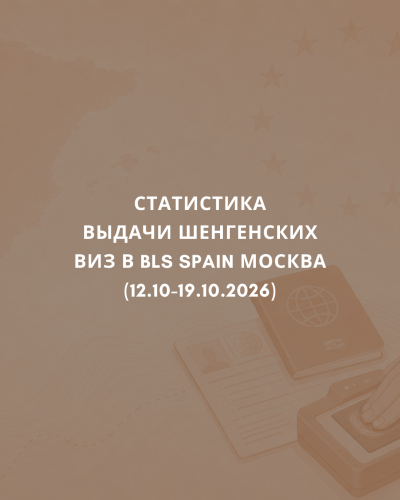 Еженедельная сводка по шенгенским визам Испании (Москва), 12.10.-19.10.2026